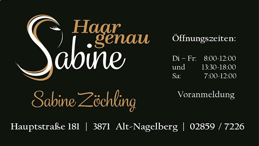 Haar genau Sabine – Alt Nagelberg